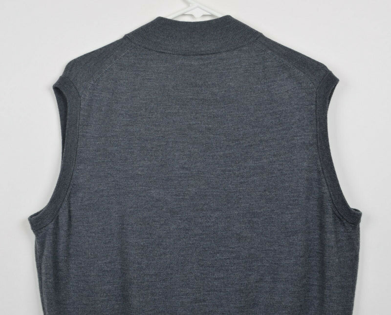 Peter Millar Men's XL Merino Wool Virginia Tech Basketball 1/4 Zip Sweater Vest