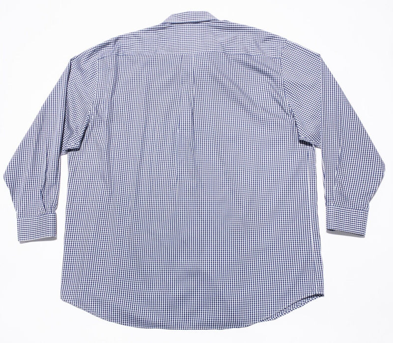 Peter Millar Shirt Men's 3XLT Cotton Silk Blend Crown Sport Gingham Check Button