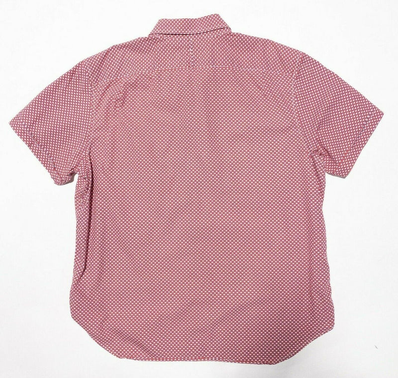 Banana Republic Milly Collection Shirt XL Men's Red Geometric Short Sleeve