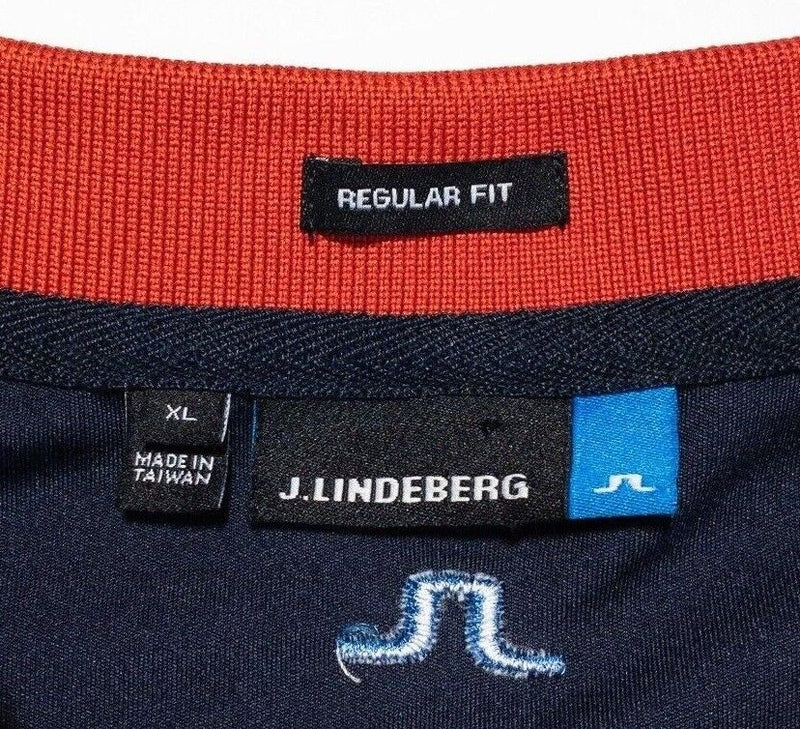 J.Lindeberg Golf Polo XL Regular Fit Men's Navy Blue Wicking Reg TX Jersey