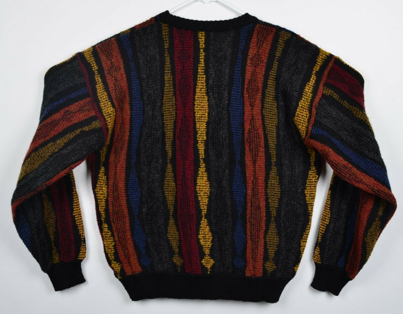 Vintage Croft & Barrow Men's Large Wool Blend Coogi-Style 3D Textured Sweater