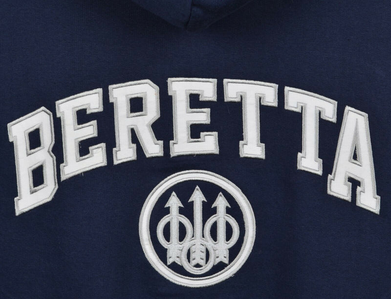 Beretta Men's Large Logo Sweatshirt Navy Blue Pullover Hoodie Sweatshirt