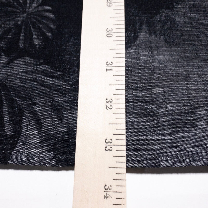 Bugatchi Uomo Shirt Men's Fits 2XL+ Floral Print Black Gray Long Sleeve