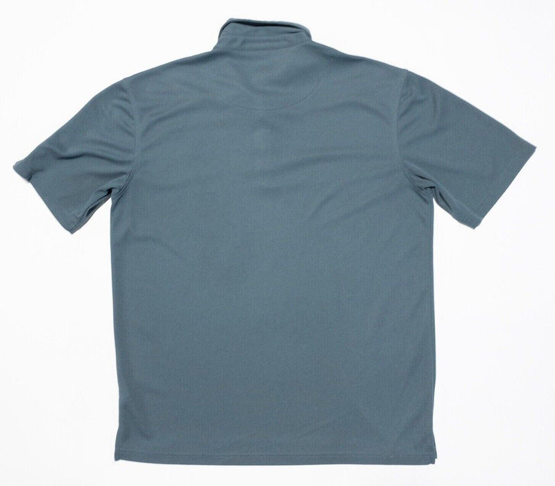 johnnie-O Prep Formance Large Mens Golf Polo Shirt Solid Green Polyester Wicking