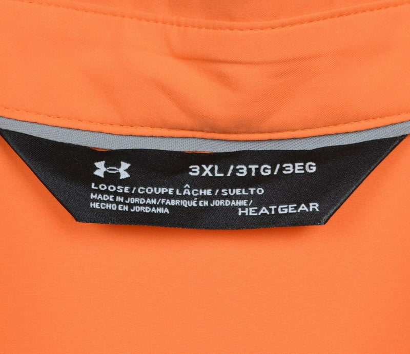 Under Armour Men's 3XL Loose HeatGear Vented Solid Orange Outdoor Fishing Shirt