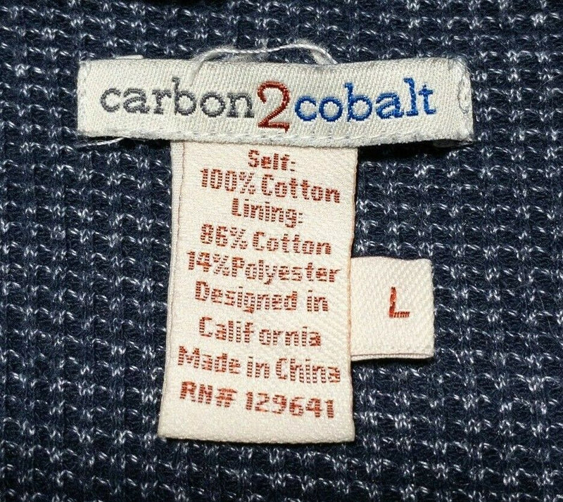 Carbon 2 Cobalt Thermal Lined Flannel Shirt Blue Button-Front Men's Large