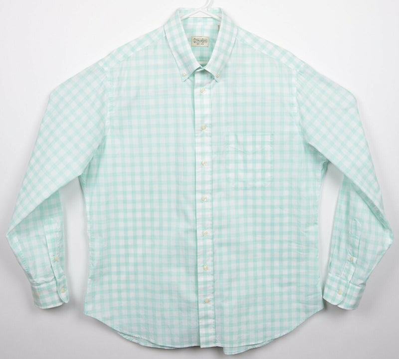 Vintage Gitman Bros. Men's XL Mint Green White Check USA Button-Down Shirt