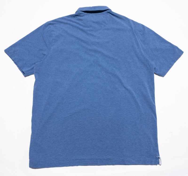 johnnie-O Hanging Out Polo Shirt Men's XL Blue Pocket Surfer Logo Preppy Casual