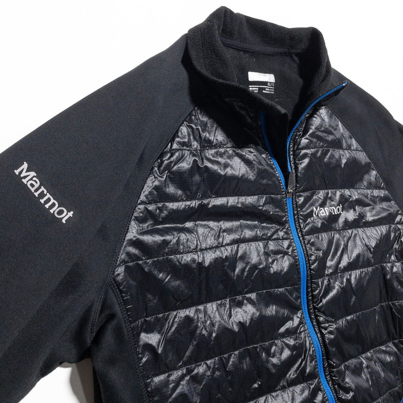 Marmot Jacket Men's XL Full Zip Hybrid Polartec Puffer Black Outdoor