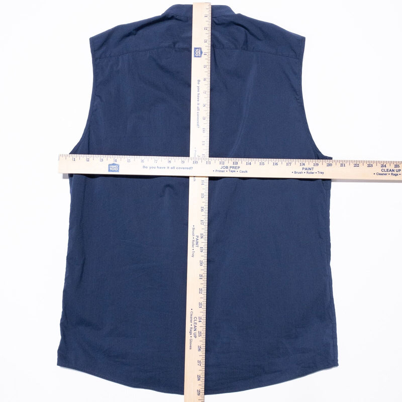 Eton Wind Vest Men's Medium Full Zip Water Repellant Navy Blue Pockets