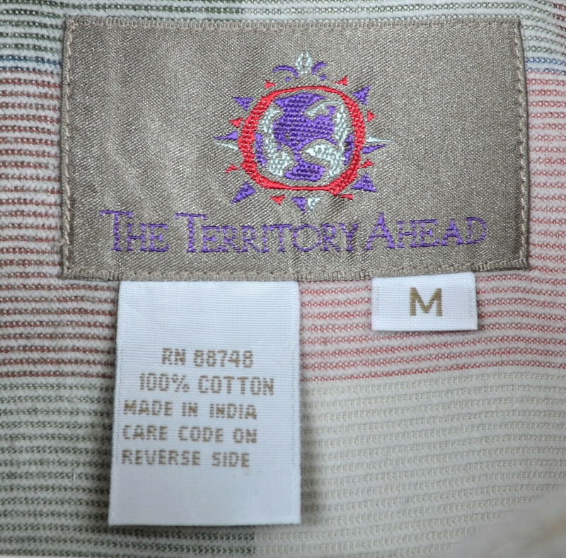 The Territory Ahead Men's Sz Medium Corduroy Multi-Color Buffalo Plaid Shirt