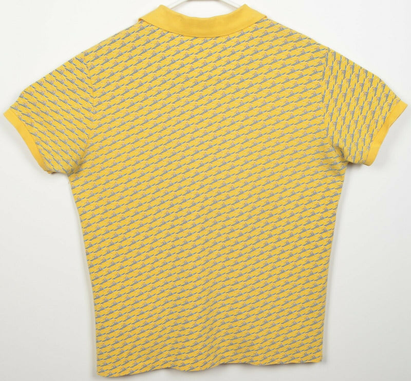 Polo Ralph Lauren Men's Large Rowing Man Pattern Golden Yellow S/S Polo Shirt