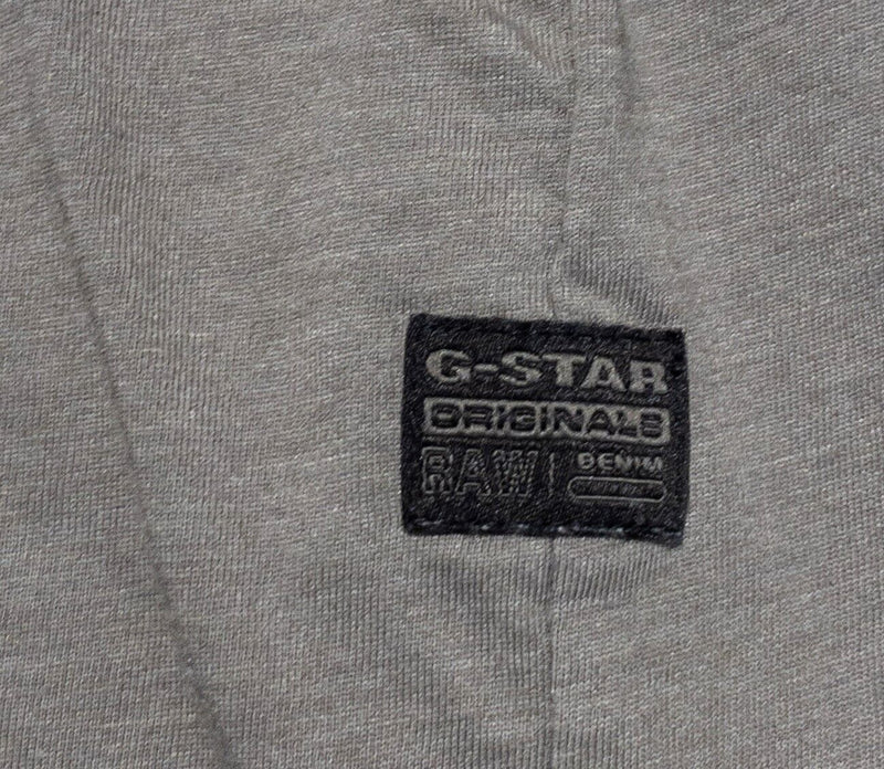 G-Star Raw for the Oceans T-Shirt Medium Mens Drop 2 Occotis Zoom Long Tee Gray