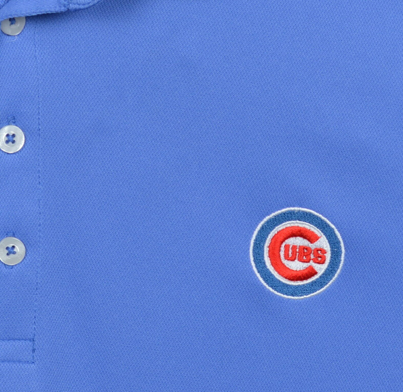 Johnnie-O Men's Large Chicago Cubs Blue Polyester Wicking MLB Golf Polo Shirt