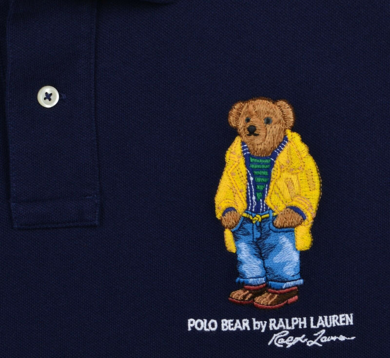Polo Ralph Lauren Polo Bear Men's 2XL Classic Fit Navy Blue Rain Coat Polo Shirt