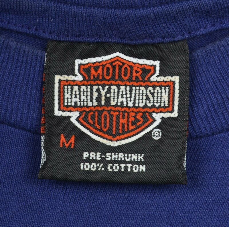 Vintage 90s Harley-Davidson Men's Sz Medium Survivor Wolf Hawaii Purple T-Shirt