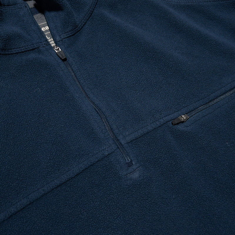 L.L. Bean Fleece Pullover Men's 2XL Jacket Navy Blue Long Sleeve 1/4 Zip Outdoor