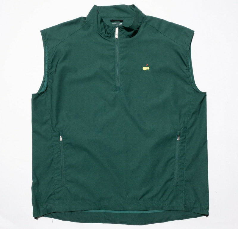 Masters Tech Golf Vest Men's XL Green Augusta National 1/4 Zip Pullover