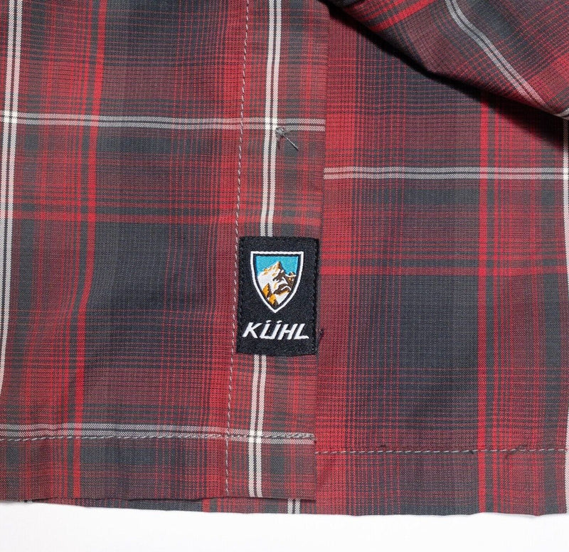 Kuhl Eluxur Shirt Medium Men's Long Sleeve Red Plaid Hiking Outdoor Ionik