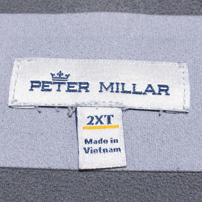 Peter Millar Camo 1/4 Zip Men's 2XT Tall Gray Pullover Jacket Golf Camouflage