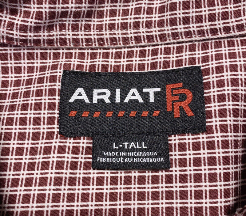 Ariat FR Shirt Large Tall Men's Flame Resistant Cat 2 Workwear Long Sleeve Red