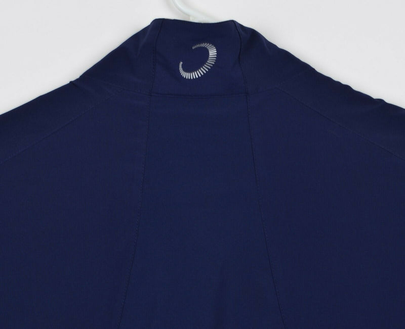 Zero Restriction Men's Sz 3XLT Vented Solid Navy Blue Full Zip Golf Jacket
