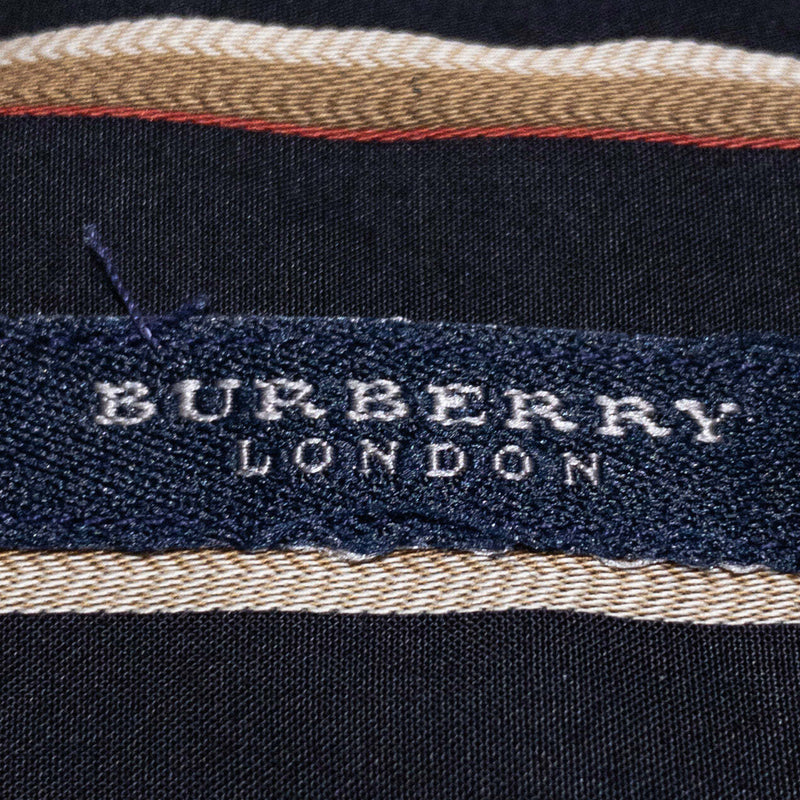 Vintage Burberry London Shirt Men's 3X Black Striped Button-Down USA