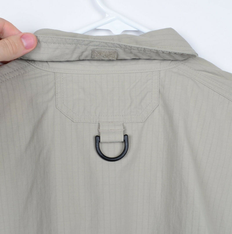 Cabela's Men's Sz Large Vented Pocket Utility Fishing Long Sleeve Shirt
