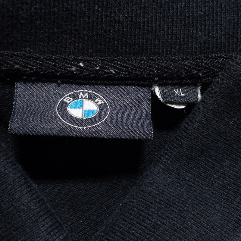 BMW M3 Polo Shirt Men's XL Solid Black Short Sleeve Cars Racing Auto