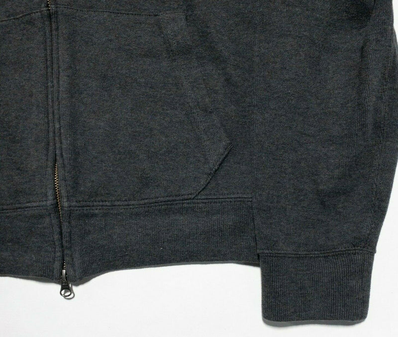 Polo Ralph Lauren Men's Small Dark Gray Full Zip Fleece Hooded Sweatshirt