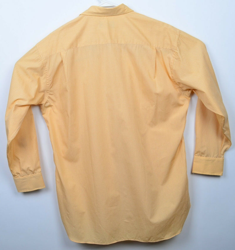 Gitman Bros. Men's 16.5-33 (Large) Yellow Plaid USA Vintage Button-Front Shirt