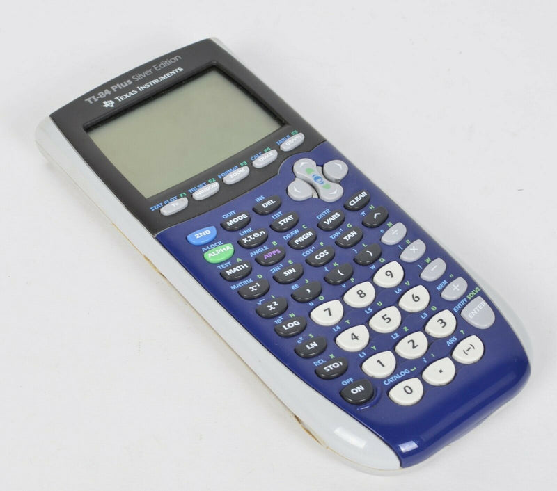 Texas Instruments TI-84 Plus Silver Edition Graphing Calculator Navy Blue
