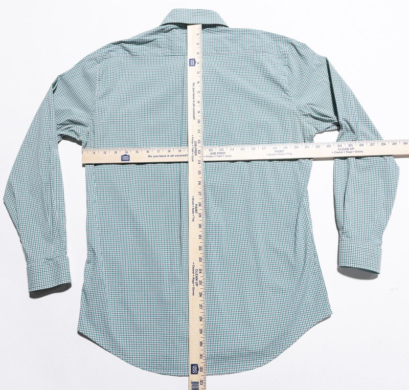 FootJoy Shirt Men's Large Long Sleeve Button-Down Green Plaid Check Wicking