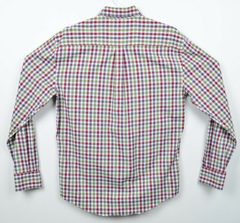 Bobby Jones Men's Sz Medium X-H2O Nylon Stretch Plaid Check Button-Down Shirt