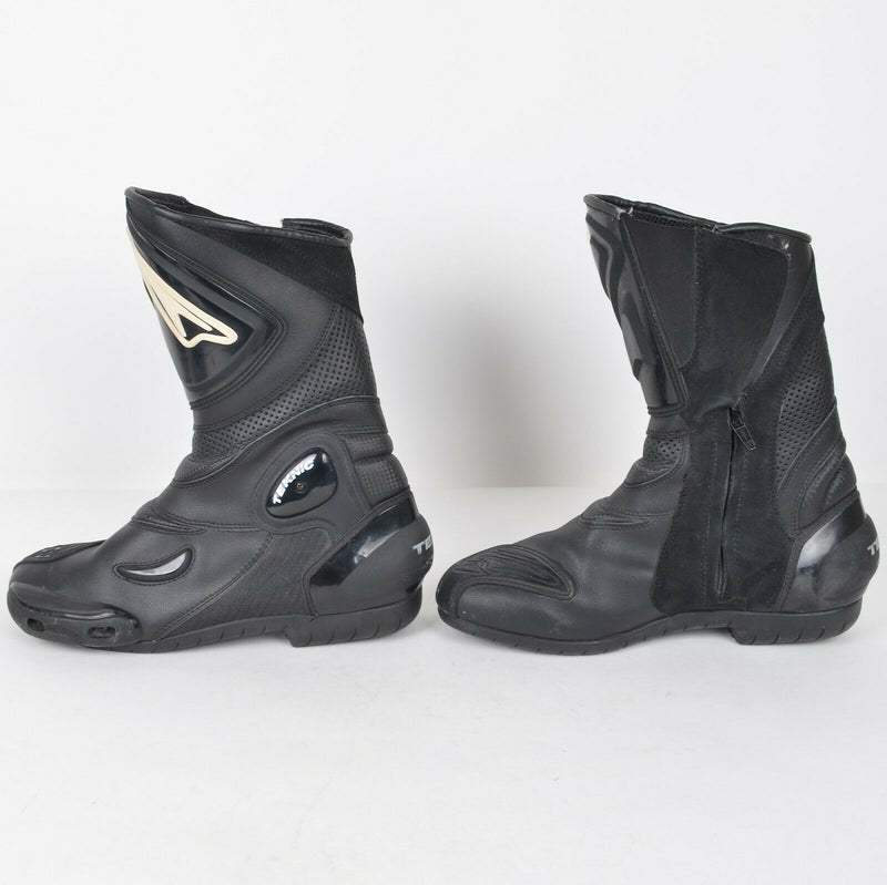 Teknic Men's Sz EUR 46 (US 11) Black Leather Motorcycle Riding Boots