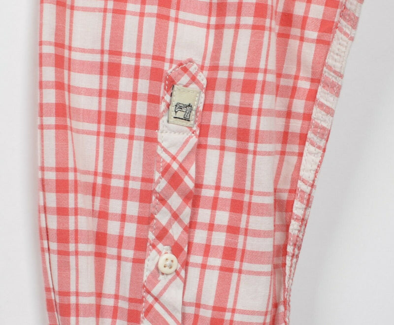Scotch & Soda Men's XL Red Plaid Light Weights Long Sleeve Button-Front Shirt
