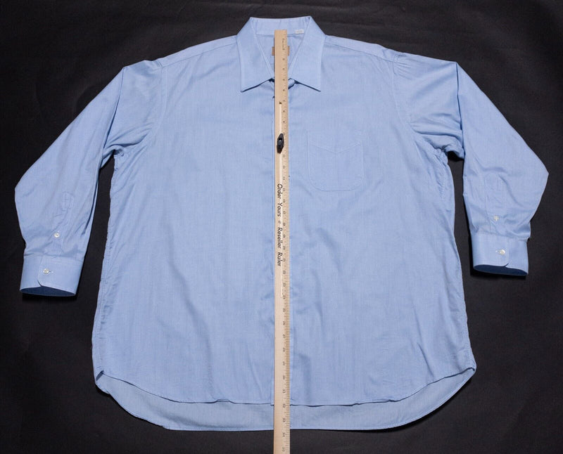 Gitman Bros. Vintage Shirt Men's 18.5-34 Light Blue USA Gitman Gold Classic