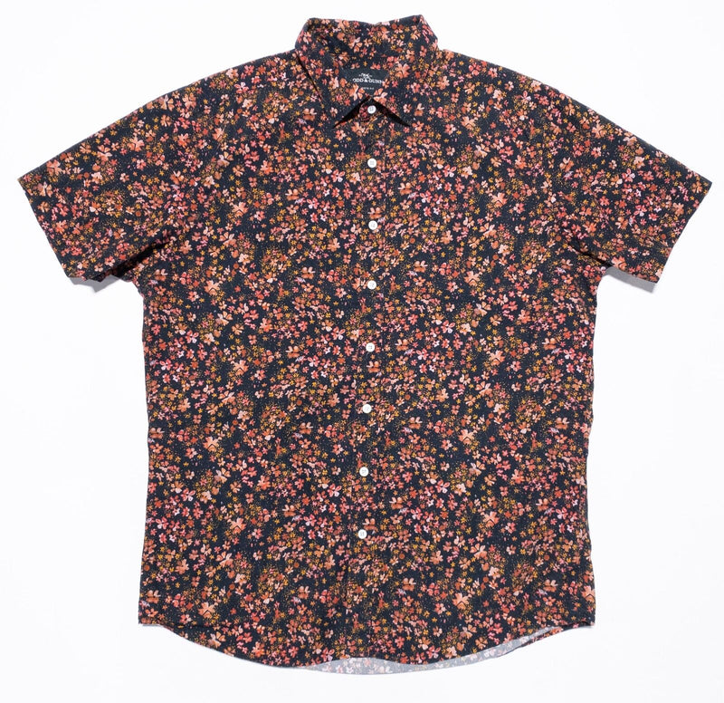 Rodd & Gunn Floral Shirt Men's Large Sports Fit Button-Up Pink Blue Floral