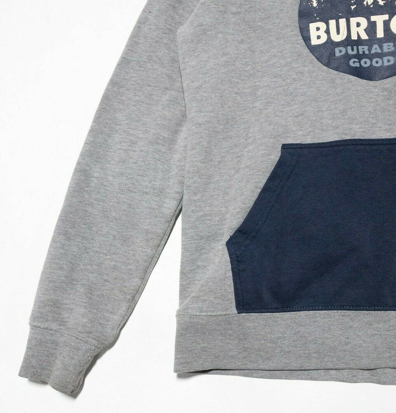 Burton Hoodie Boy's Large Taproot Pullover Logo Heather Gray Snowboarding