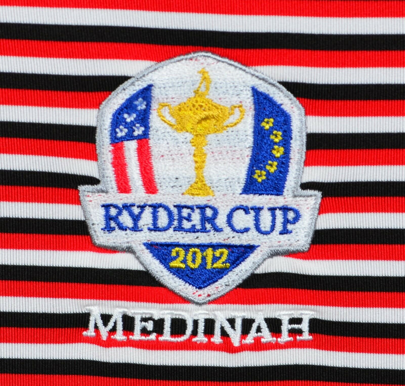 RLX Ralph Lauren Men's XL Ryder Cup USA Red Striped Wicking Golf Polo Shirt