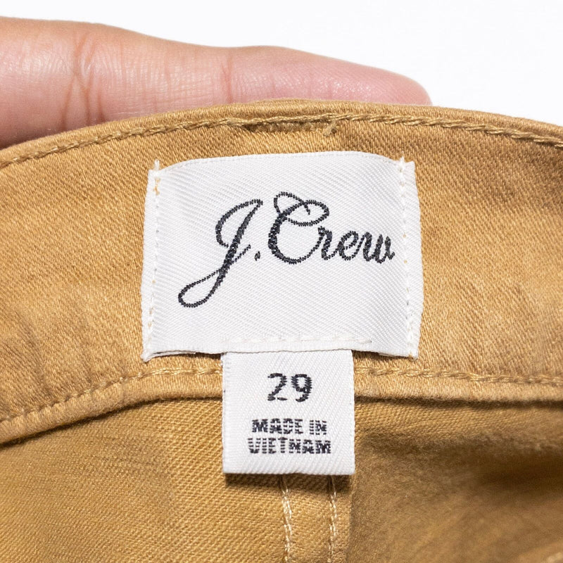 J. Crew Billie Demi Boot Crop Jeans Women's 29 Gold Garment-Dyed 9" AQ781