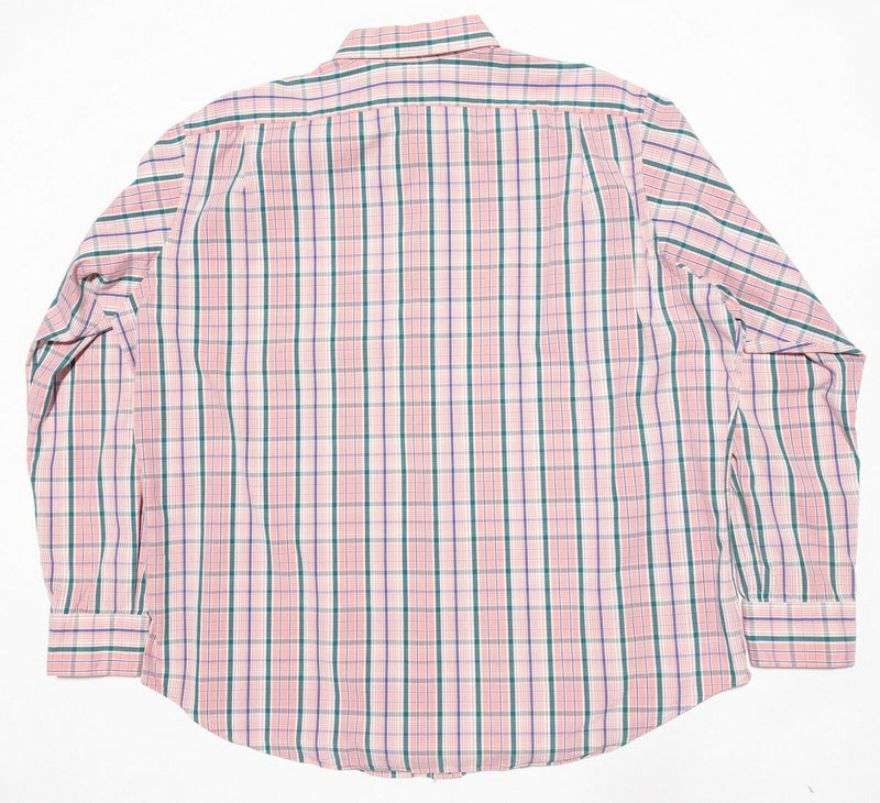 Polo by Ralph Lauren Men's 2XL XXL Long Sleeve Shirt Pink Plaid Estate Sport