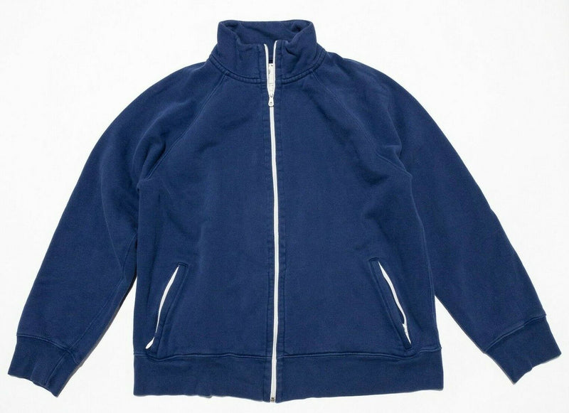 J. Crew Jacket Men's Medium Vintage Fleece Full Zip Blue Cotton Blend