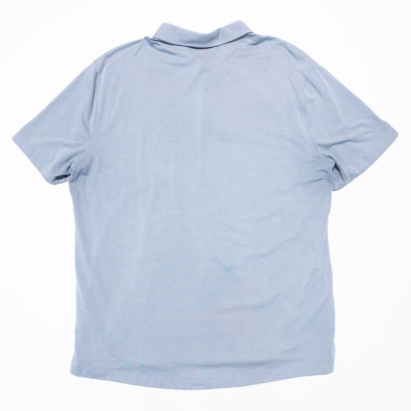 Lululemon Polo Shirt Men's Fits XL Gray/Light Blue Short Sleeve Athleisure