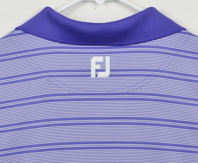 FootJoy Men's Sz XL Purple Striped Golf Polo Shirt Quail West Naples, FL