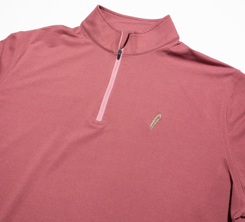 Peter Millar Perth Men's Medium 1/4 Zip Jacket Pink/Red Wicking Crown Sport Golf