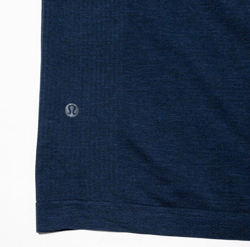 Lululemon Polo XL Men Shirt Navy Blue Metal Vent Tech Wicking Stretch Athleisure