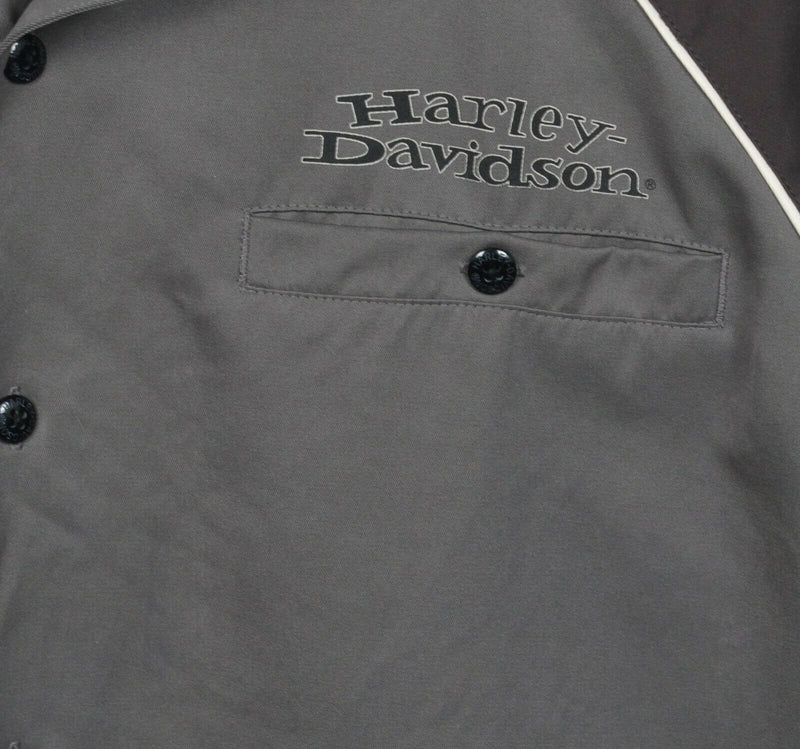 Harley-Davidson Men's XL Gray Custom Speed Spades Garage Mechanic Biker Shirt