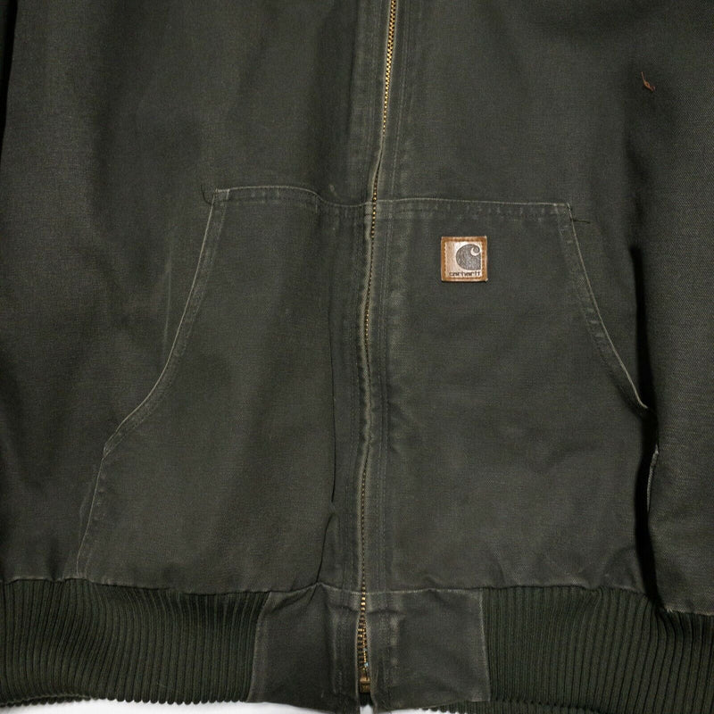 Carhartt Jacket Men's 2XLT (2XL Tall) Duck Canvas Quilt-Lined Moss Green J130