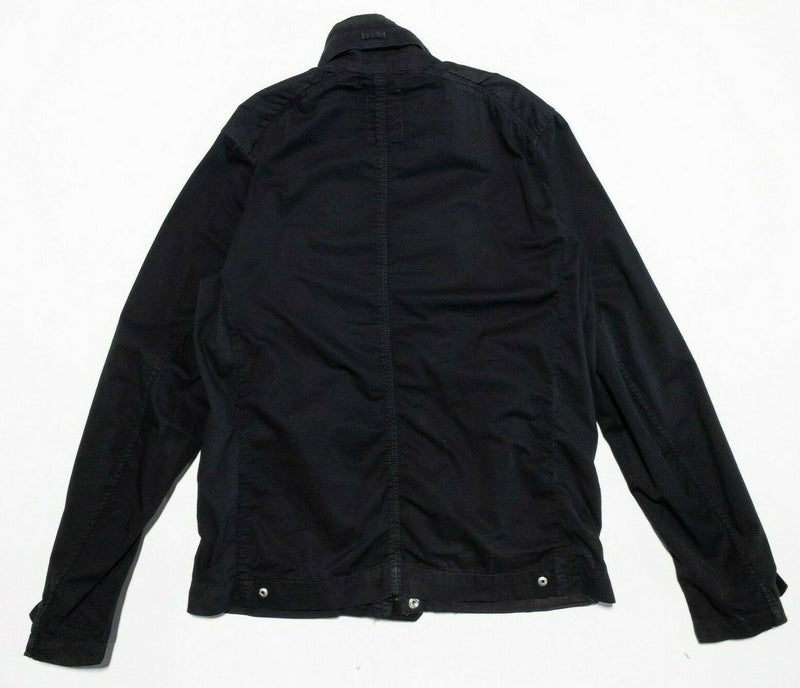 G-Star Raw Cargo Jacket Full Zip Snap Solid Black Pockets Hardware Men's Large